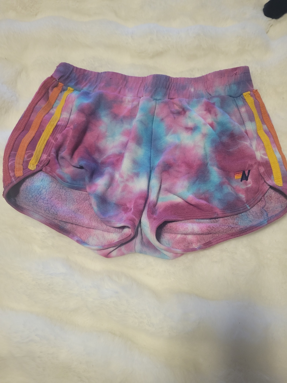 Aviator Nation Tie-Dye Athletic Shorts - Pink, Blue, Yellow